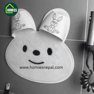 Exfoliating Foot Massage Shower Mat with Leg Pockets & Scrubber Bumps