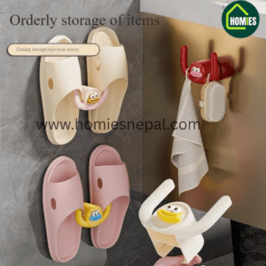 Wall Mounted Slipper Holder Bathroom Hook with Adhesive Mount
